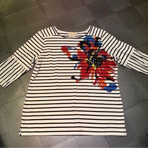 A LA CARTE 3/4 SLEEVE SHIRT WOMENS SIZE LARGE NWOT